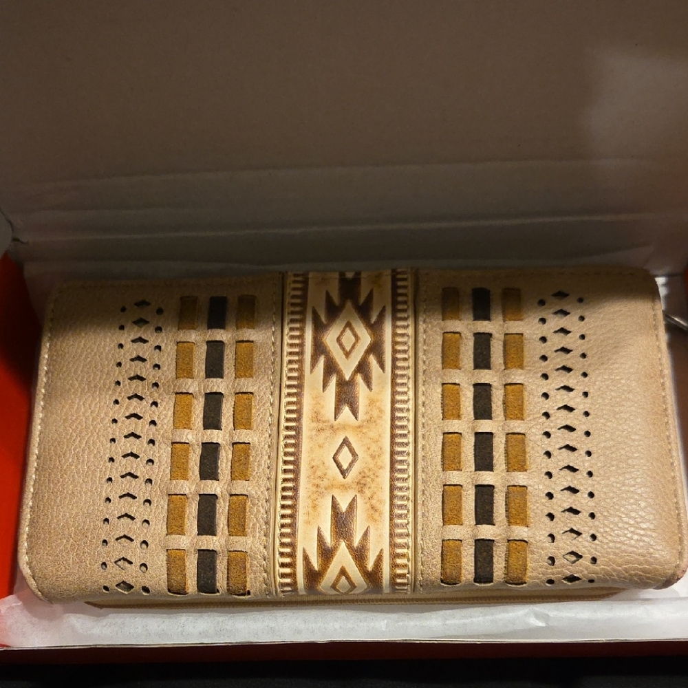 Montana West Tan Patterned Women's Wallet